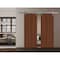 Sartodoors Modern Double Barn Door 72 x 80 inches, BASIC 3001 Walnut Franko, 13FT Silver Rail Track Set, Sol BASIC3001DB-S-GOFR-72 - alternate 2
