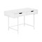 Homeroots 47" White Wood and Metal H-Shape Computer Desk With Two Drawers 489876 - alternate 3