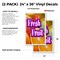 Signmission Fresh Fruit, Vinyl Decals Only 24 Inch x 36 Inch, Vinyl Decal, 2PK DSB-2436-2PACK-Fresh Fruit - alternate 2