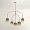 Troy Lighting Harvey 42in wide 5 Light Chandelier in Patina Brass F2542-PBR - alternate 2