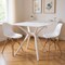 Homeroots 28" White Heavy Duty Plastic Trestle Base Dining Table 555198 - alternate 2