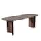 Homeroots 79" Walnut Solid Wood Oval Dining Table 721110 - alternate 1