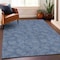Homeroots 5' X 8' Navy Blue And Ivory Geometric Washable Indoor Outdoor Area Rug 602384 - alternate 2