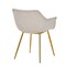 Leisuremod Markley Modern Leather Dining Arm Chair With Gold Metal Legs Light Grey, 4PK ECG26LGR4 - alternate 2