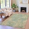 Homeroots 5' X 8' Artichoke Green And Teal Blue Abstract Washable Indoor Outdoor Area Rug 630520 - alternate 2