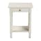Baxton Studio Niklas Nightstand with Twisted Legs - 1-Drawer Bedroom Side Table with Storage Shelf, White 266-14635-ZORO - alternate 2