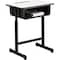 Flash Furniture Student Desk Open Front Student Desk, Gray, 17-3/4" D X 28-1/4" to 31-1/2" H, 23.5" W X Grey YU-YCY-046-GG - alternate 1
