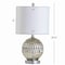 Jonathan Y Krister 20.5" Glass/Metal LED Table Lamp, Silver/Ivory JYL1041A - alternate 2