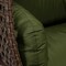 Leisuremod Mendoza Dark Brown Wicker Hanging 2 person Egg Swing Chair with Dark Green Cushions MSCDBR-53DG - alternate 2
