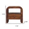 Homeroots 18" Brown Solid Wood Two Drawer Nightstand 701736 - alternate 3