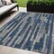 Homeroots 5' X 8' Navy Blue And Denim Blue Striped Washable Indoor Outdoor Area Rug 608953 - alternate 1