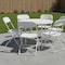 Homeroots Set of Six White Metal Outdoor Folding Stacking Dining Chairs, 6PK 639954 - alternate 2