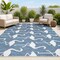 Jonathan Y Liana Casual Coastal Flamingos Two-Tone Navy/White 3 ft. x 5 ft. Indoor/Outdoor Area Rug TSN401B-3 - alternate 1