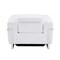 Homeroots 41" White Italian Leather Power Recliner Chair 482247 - alternate 2