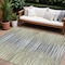 Homeroots 10' X 14' Beige Tan And Taupe Striped Washable Indoor Outdoor Area Rug 577979 - alternate 1