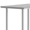 Flash Furniture Reese 24x36 Portable Work Table, Steel Top Shelf and Adjstbl Glvnzd Steel Undershelf NH-WT-2436-GG - alternate 3
