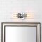 Jonathan Y Jules Edison 16.5" Cylinder 2-Light Iron/Seeded Glass Farmhouse Contemporary LED Wall Sconce, Chrome JYL7577D - alternate 4