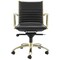 Homeroots Black and Gold Steel and Faux Leather Adjustable Swivel Rolling Conference Office Chair 544963 - alternate 3