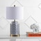 Jonathan Y Ellie 24.5" Tumbling Block Ceramic/Metal LED Table Lamp, Black/White JYL3048A - alternate 2