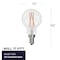 Bulbrite LED Filament, 4 Watt Dimmable A15 Light Bulb, Clear Glass Finish, E12 Base, 2700K 400 Lumens, 4PK 862053 - alternate 2