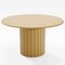 Homeroots 52" Brown Solid Wood Pedestal Base Round Top Dining Table 720989 - alternate 1