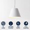 Jonathan Y Harper 12" 1-Light Industrial Farmhouse Adjustable Tapered Cone Empire Metal LED Pendant, White JYL7586C - alternate 3