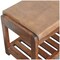 Homeroots 35in Brown Genuine Leather and Solid Wood Upholstered Storage Bench With Shelves 723441 - alternate 2