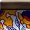 Homeroots 8" X 8" Orange Red And Blue Peel And Stick Removable Tiles 390847 - alternate 2