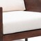 Homeroots 31" White Brown And Gold Top Grain Leather Arm Chair 555319 - alternate 2