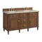 James Martin Vanities Lorelai 60" Double Vanity, Mid-Century Walnut, w/ 3 CM Tajnar Eclos Top 424-V60D-WLT-3TJR - alternate 2