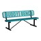 Leisure Craft 6' Personalized Standard Buddy Bench Bench With Back, Expanded Metal, Portable, Teal PB6WBP-TEAL - alternate 1