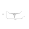 Homeroots 47" Silver Buffed Aluminum Long Horn Wall Sculpture 354901 - alternate 2