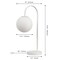 Jonathan Y Arco 18.25" Minimalist Mid-Century Arched Metal/Glass LED Table Lamp with Frosted Globe Shade, White JYL6010E - alternate 2