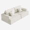 Homeroots 94" White Chenille Modular Stainless Steel Sleeper Sofa With Toss Pillows 706811 - alternate 4