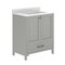 Flash Furniture Haven 30in. Vanity w/Sink, Storage Cabinet w/Gold Hardware, Bottom Drawer, Marble Countertop, Gry FS-BN-4-30-KD-GY-HDGLD-GG - alternate 2
