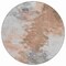 Homeroots 8' Brown Ivory And Gray Round Abstract Washable Indoor Outdoor Area Rug 617409 - alternate 3