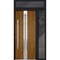 Vdomdoors Steel Door Deux 1744 Natural Oak Sidelight and Transom Black Window Stainless Inserts Single Modern DEUX1744EXD-OAKB-W36+16xH80+16-RH-O - alternate 2