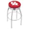 Holland Bar Stool Co 30" Chrome Houston Swivel Bar Stool, Accent Ring L8C3C30Houston - alternate 1