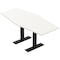 Skutchi Designs 6ft Hexagon Conference Table With Power | Harmony Series | 6 Person Meeting Room Table HAR-HEX.IR-36X72-T.BK-W960-NA - alternate 1