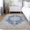 Homeroots 3' X 5' Navy Blue And Ivory Oriental Washable Indoor Outdoor Area Rug 597740 - alternate 4