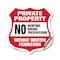 Signmission Private Property Shield Sign No Hunting, 18 Inch X 18 Inch, Vinyl Decal SHI-D-18-450 - alternate 1