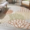 Homeroots 4' X 6' Ivory Green And Blue Indoor Outdoor Area Rug 527608 - alternate 3