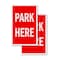 Signmission Park Here, A-Frame & 2 Decals Installed, Heavy-Duty Plastic Frame SBHD-D-2436-Park Here - alternate 2