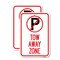 Signmission Tow Away Zone No Parking Symbol, 18'' X 24'' 2 Signs, Heavy Gauge Aluminum, 2PK A-1824-2PACK-22804 - alternate 1