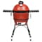Kamado Joe Charcoal Grill, 245 sq-in Primary Cooking Surface, Red, Side Shelf Included: Yes KJ23RH - alternate 1