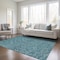 Homeroots 8' X 10' Teal Blue Gray And Ivory Polka Dot Washable Indoor Outdoor Area Rug 599091 - alternate 3