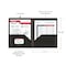 C-Line Products Portfolio 8-1/2 x 11", 2 Pocket, Black, Pk25 33951 - alternate 2