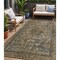 Homeroots 5' X 8' Brown And Denim Blue Medallion Washable Indoor Outdoor Area Rug 616047 - alternate 1