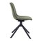 Leisuremod Markley Modern Leather Swival Dining Chair With Metal Legs in Green MSCBL-18-G - alternate 2