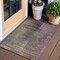 Homeroots 3' X 5' Plum Olive Green And Lavender Abstract Washable Indoor Outdoor Area Rug 588432 - alternate 1